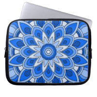 Mandala en sac électronique bleu