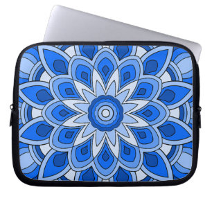 Mandala en sac électronique bleu