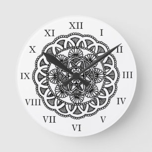 Mandala-Entwurfs-Wanduhr Runde Wanduhr