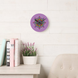 Mandala-Farbe Runde Wanduhr