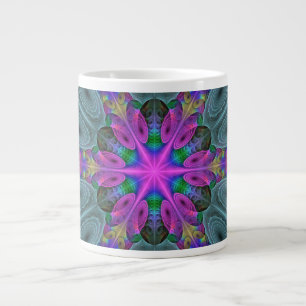 Mandala Farbige Schlagkräftige Fraktal Kunst Kalei Jumbo-Tasse
