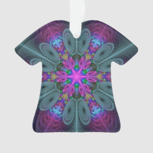 Mandala Farbige Schlagkräftige Fraktal Kunst Kalei Ornament