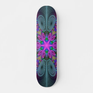 Mandala Farbige Schlagkräftige Fraktal Kunst Kalei Skateboard