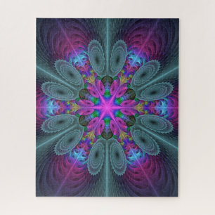Mandala Farbige Spirituelle Fractal Kunst Mit Rosa