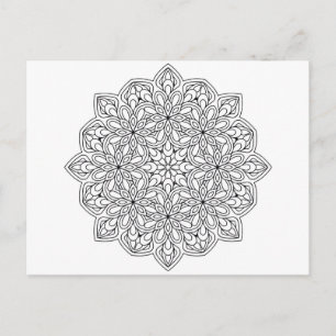 Mandala-Farbkarte 2 Postkarte
