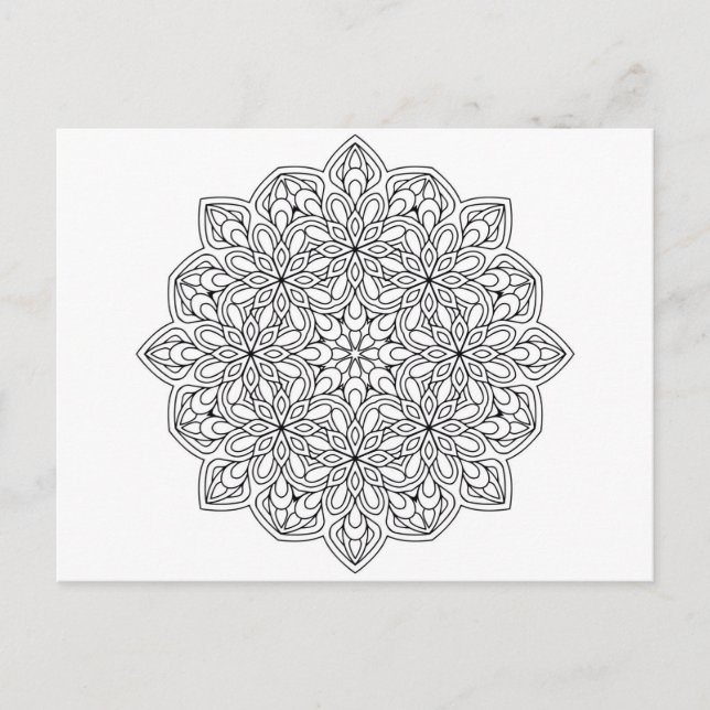 Mandala-Farbkarte 2 Postkarte (Vorderseite)