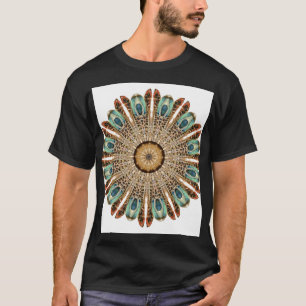 Mandala-Federn Aquarell: Natürliches Spitzen-Desig T-Shirt