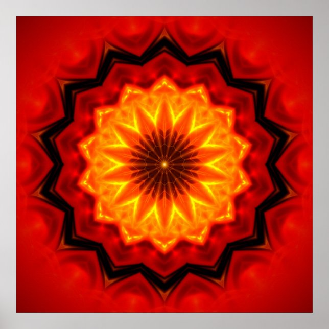 Mandala Fire Poster (Vorne)