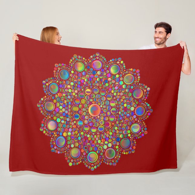 Mandala Fleecedecke (Beispiel)