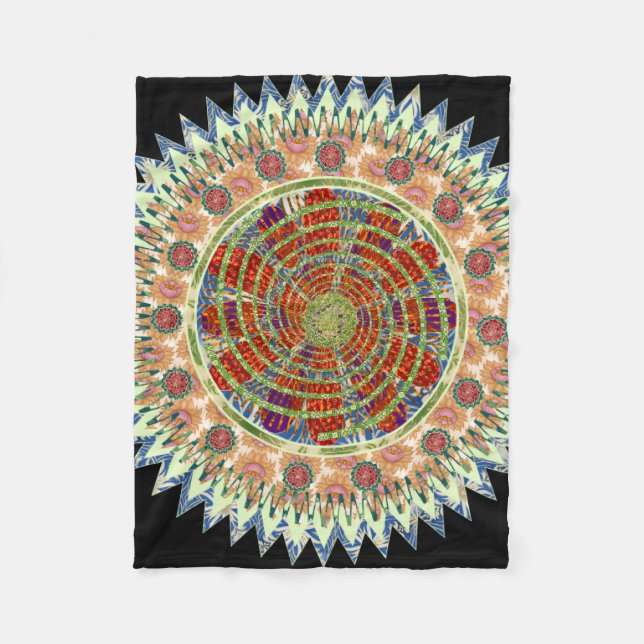 Mandala Fleecedecke (Vorderseite)