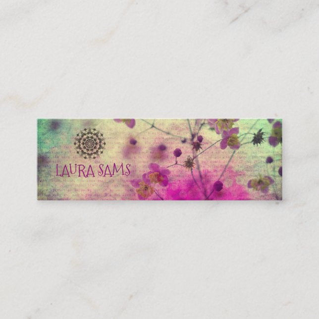 Mandala Fleur sauvage Carte de profil féminine (Devant)