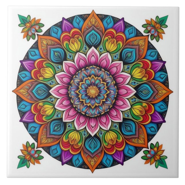 Mandala Fliese (Vorderseite)