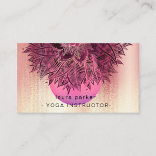 Mandala Floral Boho Massage Yoga Instructor Busine Visitenkarte