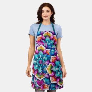 Mandala Floral Coloré Moyen tablier