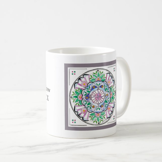 Mandala Floribunda Café Mug (Devant droit)