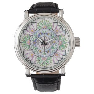 Mandala Floribunda Design auf einer Uhr