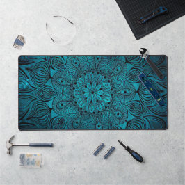 Mandala Flower Zen Cool brillant Vibrant Turquoise