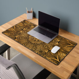 Mandala Flower Zen Tan Neutral Black Light Brown
