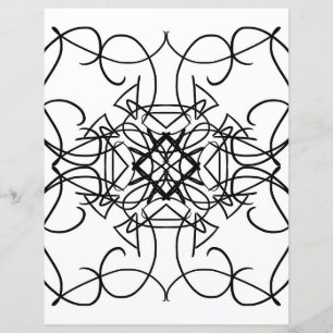 Mandala Fraktal Coloring Page