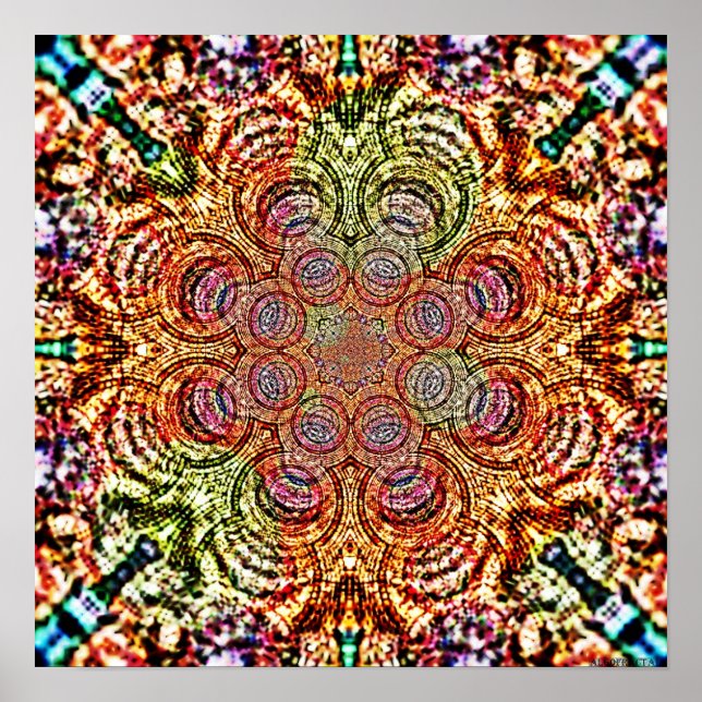 Mandala Funnels 3 Poster (Vorne)