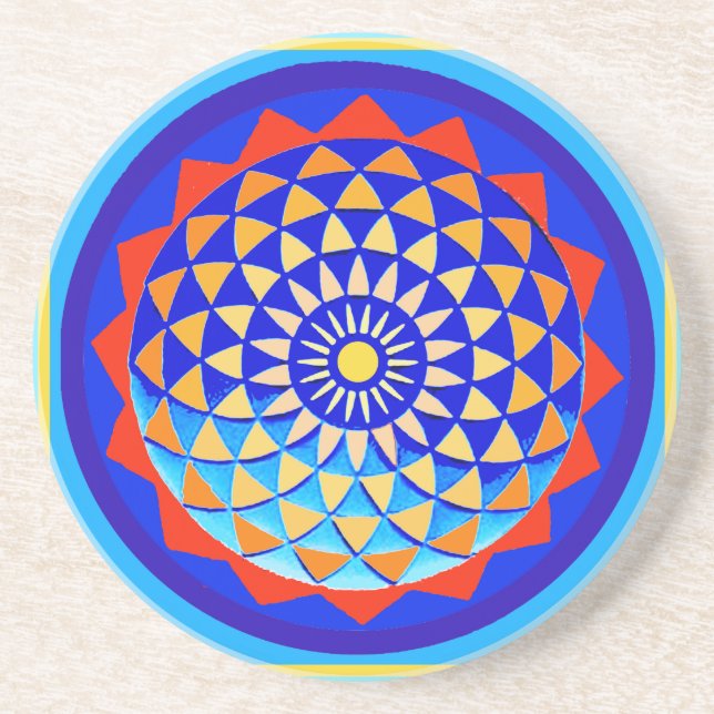 Mandala für Frieden und Liebe Untersetzer (Vorne)