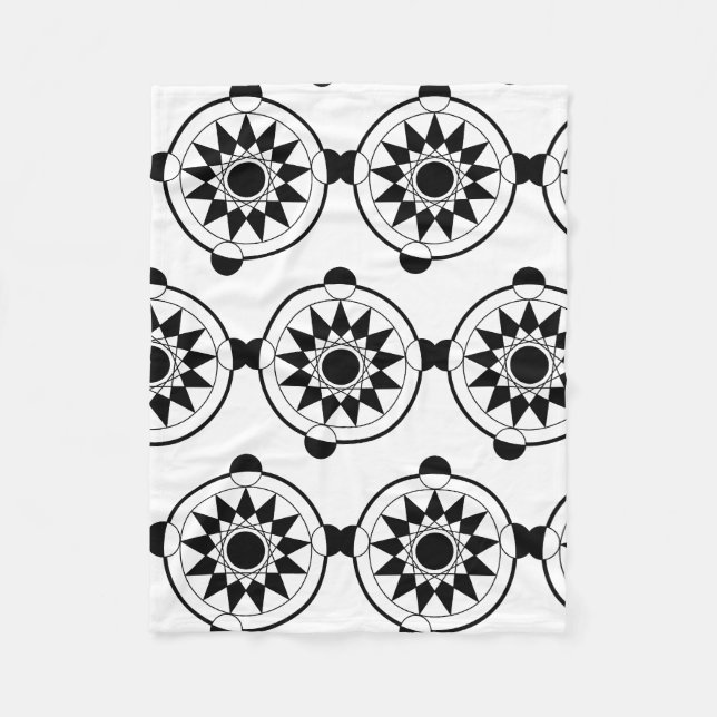 Mandala Futuristic Geometric Crop Circle Fleecedecke (Vorderseite)