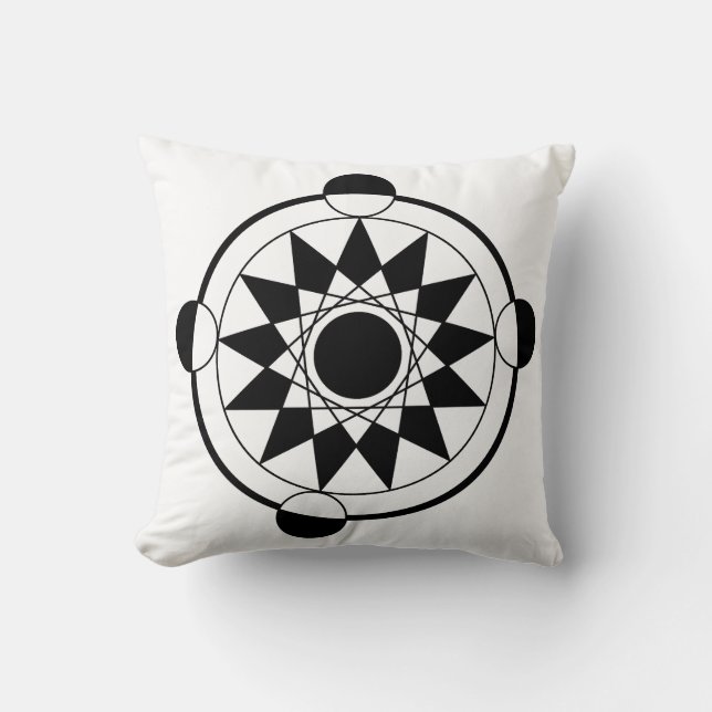 Mandala Futuristic Geometric Crop Circle Kissen (Vorderseite)