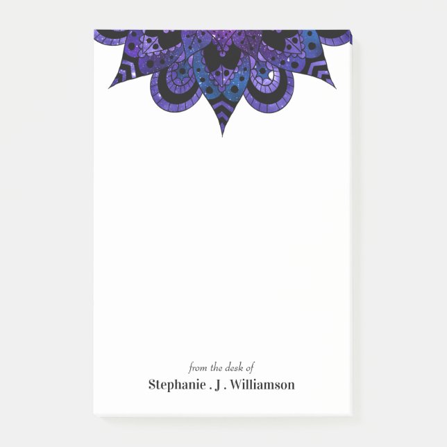 Mandala Galaxy Name Post-It-Notes Post-it Klebezettel (Vorderseite)