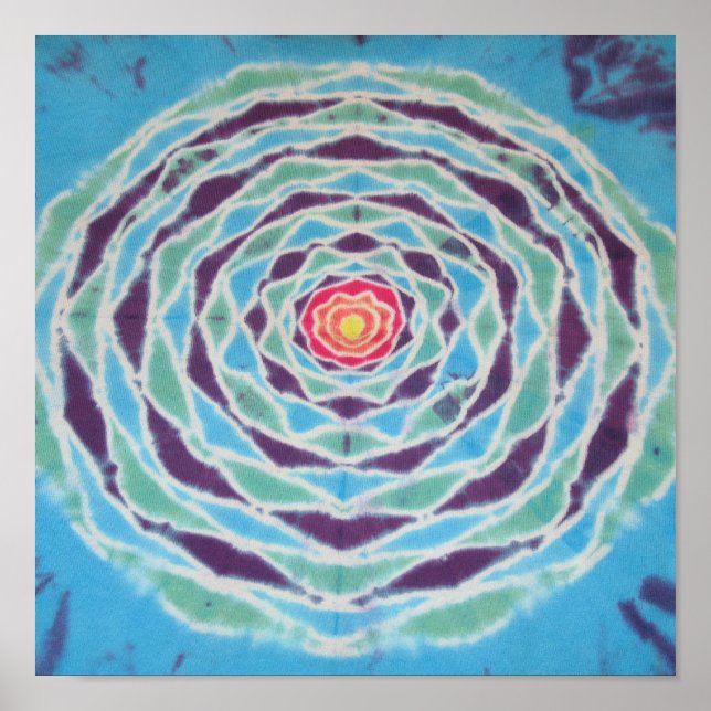 Mandala Gefärbte Krawatte Poster (Vorne)