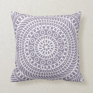 Mandala-Gekritzel-Lavendel Kissen