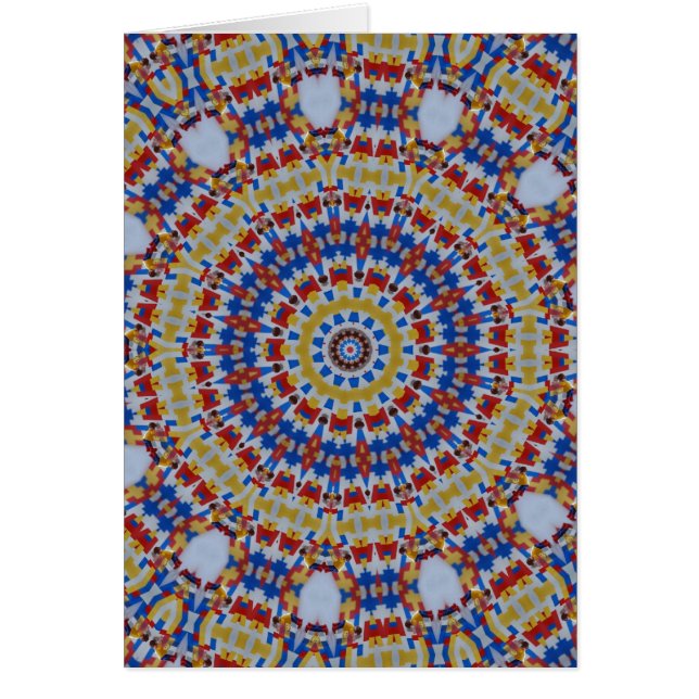 Mandala gelb blau (Vorne)