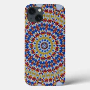 Mandala gelb blau Case-Mate iPhone hülle