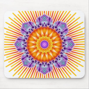 Mandala-Gelbviolett Mousepad