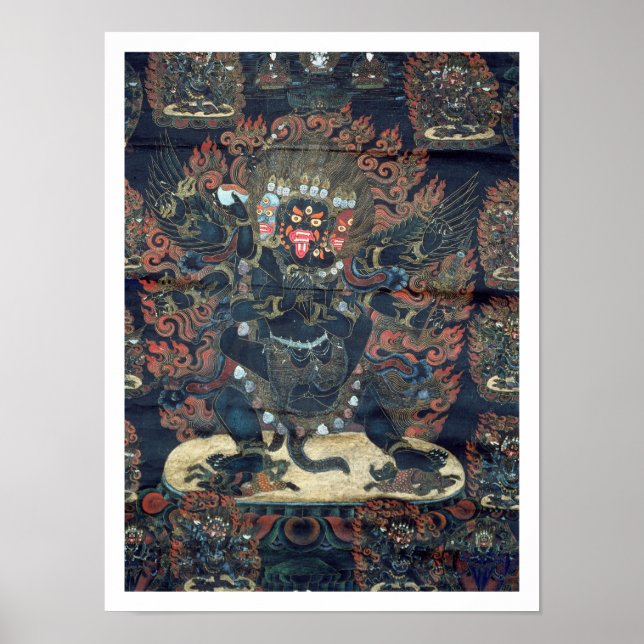 Mandala (gemalt Pergament) Poster (Vorne)