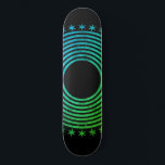 Mandala Geometric Abstrakt Pattern Green Black Skateboard<br><div class="desc">Ein schönes mandala symmetrisches geometrisches Muster von Kreisen und Sternen Skateboard. Kühner und einzigartiger Stil. Grün und Schwarz.</div>