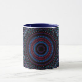 Mandala Geometric Circles Fraktal Retro Hippie Tas Tasse