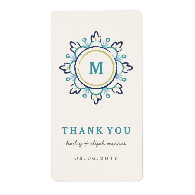 Mandala Geschenkstempel - Aquamarin (Vorne)