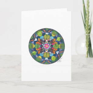 Mandala-Gestaltung des Teiches meines verstorbenen Karte