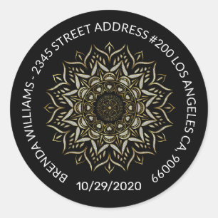 Mandala-Glitzer - Wirbel Runder Aufkleber