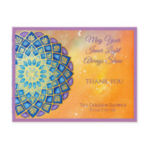 Mandala Gold Blue Lila Blume Yoga Business