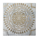 Mandala Gold Design Fliese<br><div class="desc">Mandala Gold Design. Künstlerin: June Erica Vess. Bild-ID: 155295DEA.</div>