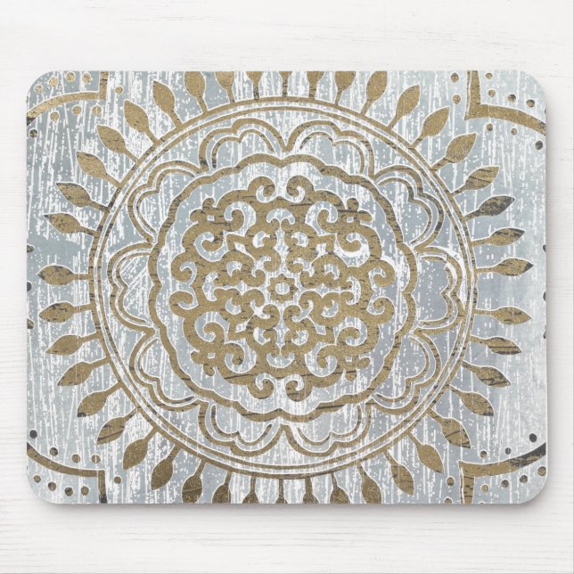 Mandala Gold Design Mousepad (Vorne)