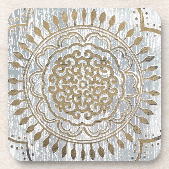 Mandala Gold Design Untersetzer (Vorderseite)