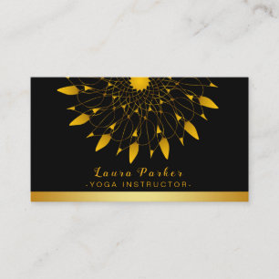 Mandala Gold Lotus Blume Yoga Vintag Holistisch Visitenkarte