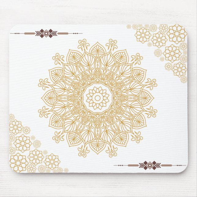 Mandala Gold Mouse Pad Mousepad (Vorne)