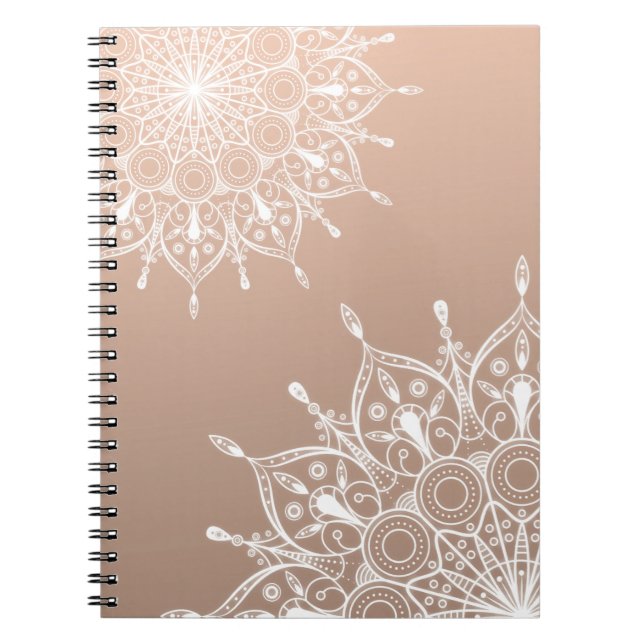 Mandala goldbraun notizblock (Vorderseite)