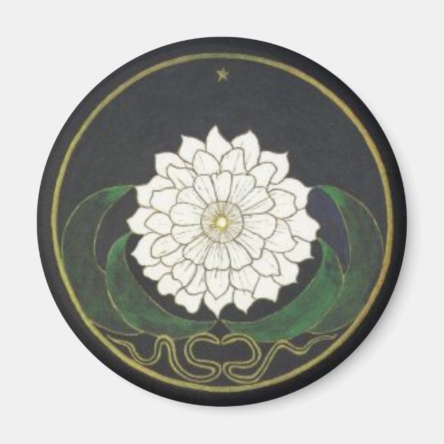 Mandala Golden Blume Magnet (Vorne)