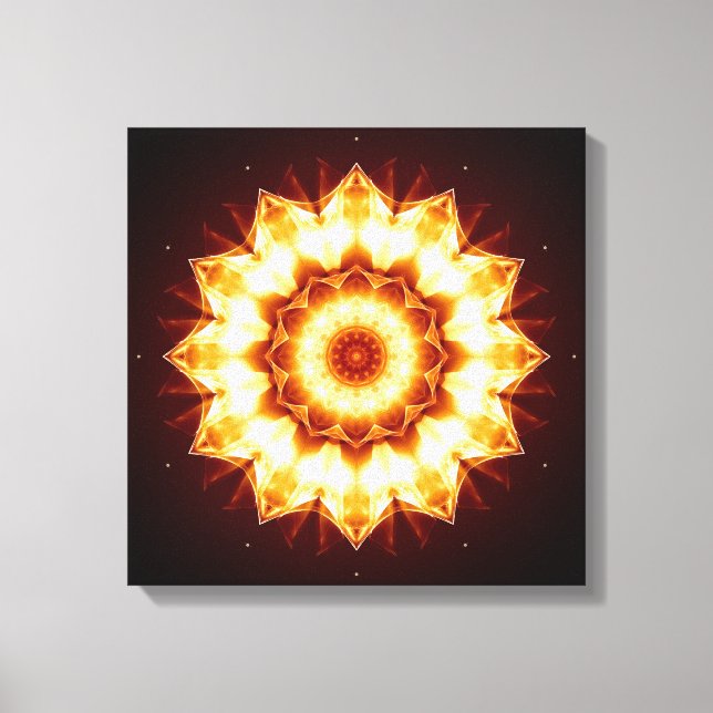 Mandala golden lightning leinwanddruck (Vorderseite)