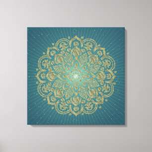 MANDALA Golden Rosette - Toile Enveloppée