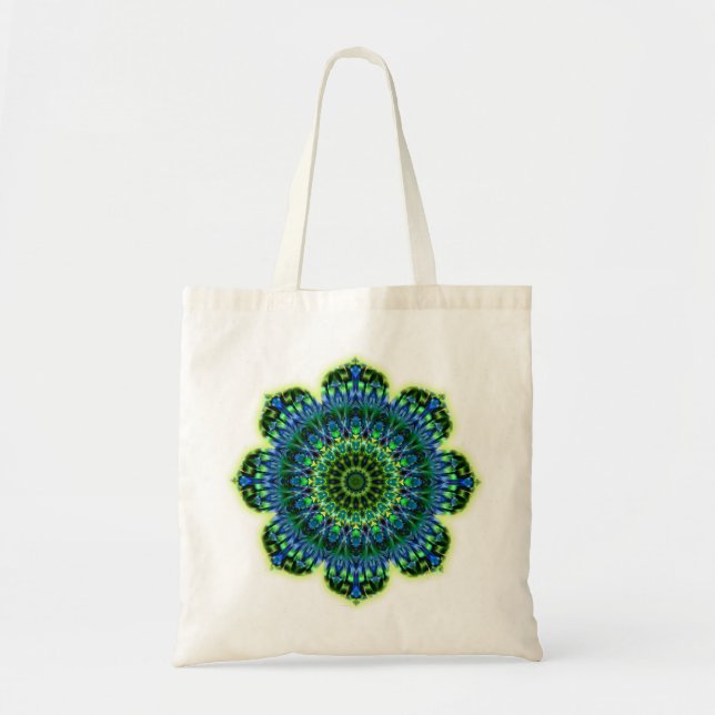 Mandala green blue tragetasche (Vorne)